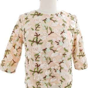 ASOS Liquorish cropped embroidered top